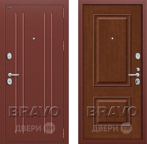 Входная металлическая Дверь Groff Т2-232 Brown Oak в Котельниках
