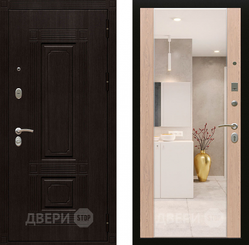 Входная металлическая Дверь Райтвер Мадрид с зеркалом в Котельниках