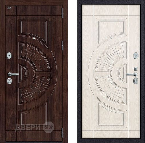 Входная металлическая Дверь Groff P3-312 Темная вишня/ Беленый дуб в Котельниках