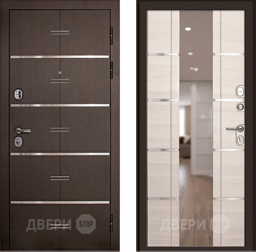 Дверь (Дверной Континент) Савона с зеркалом Беленый дуб в Котельниках