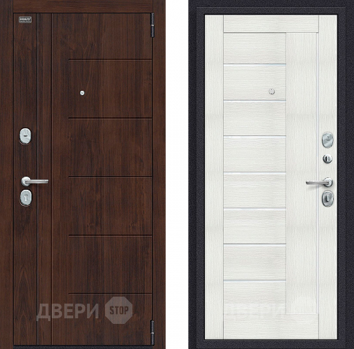 Входная металлическая Дверь Bravo Оптим Модерн Bianco Veralinga в Котельниках