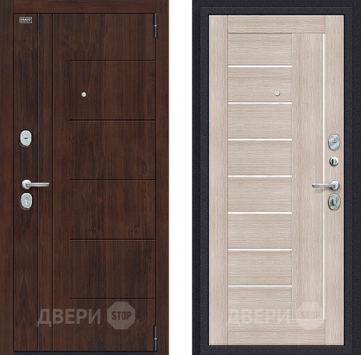 Входная металлическая Дверь Bravo Оптим Модерн Cappuccino Veralinga в Котельниках
