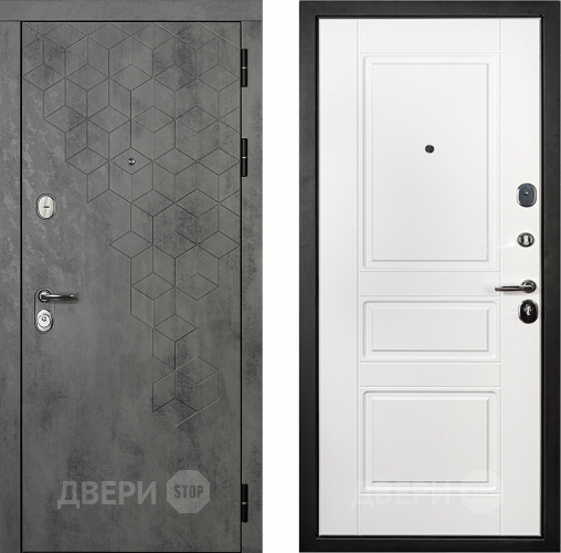 Входная металлическая Райтвер Бетон 1501 Белый матовый  в Котельниках