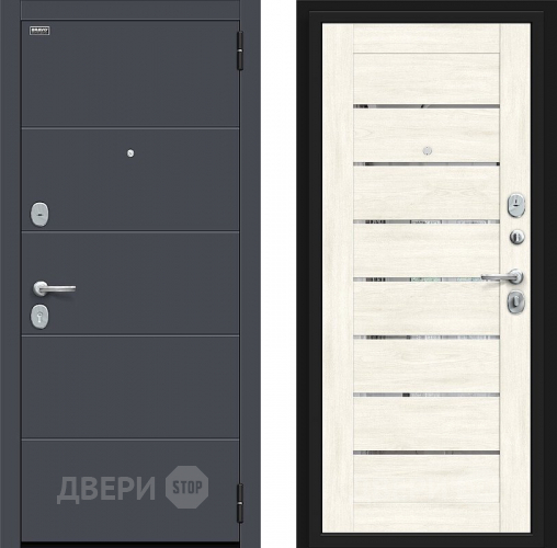 Входная металлическая Дверь Bravo Прайд Kale Graphite Pro/Nordic Oak в Котельниках