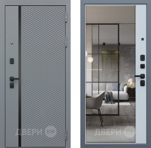 Входная металлическая Дверь АСД Манчестер с зеркалом в Котельниках