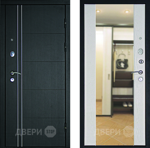 Дверь Дверной Континент Тепло - Люкс Зеркало Беленый дуб в Котельниках