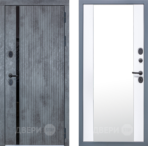 Входная металлическая Дверь Сударь МХ-46 Бетон Зеркало в Котельниках