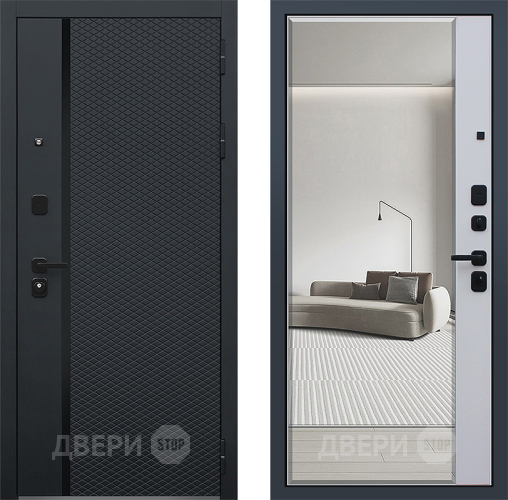 Входная металлическая Дверь АСД Ньюкасл с зеркалом в Котельниках