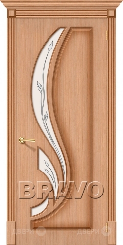 Межкомнатная дверь со стеклом Лилия (Дуб) в Котельниках