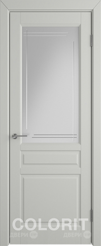 Межкомнатная дверь К2 ПО светло-серая эмаль в Котельниках