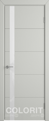 Межкомнатная дверь К4 ПО светло-серая эмаль в Котельниках