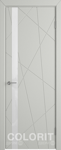Межкомнатная дверь К5 ПО светло-серая эмаль в Котельниках