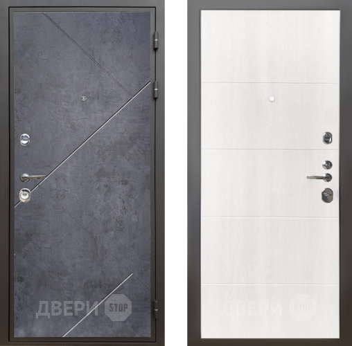 Входная металлическая Дверь Шелтер (SHELTER) Комфорт Бетон урбан индиго 7 Дуб филадельфия крем в Котельниках