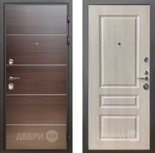 Входная металлическая Дверь Шелтер (SHELTER) Комфорт Венге структурный горизонт 3 Дуб филадельфия крем в Котельниках