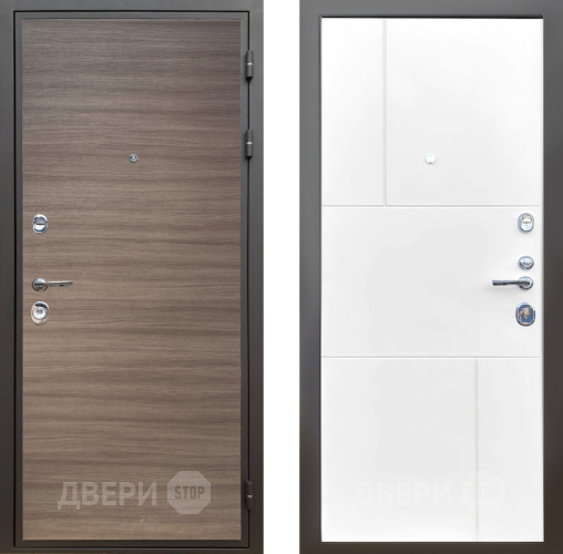 Входная металлическая Дверь Шелтер (SHELTER) Комфорт Дуб тоскано поперечный 8 Белый матовый в Котельниках