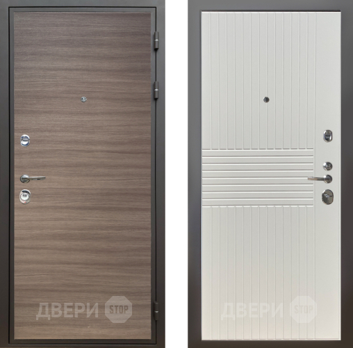 Входная металлическая Дверь Шелтер (SHELTER) Комфорт Дуб тоскано поперечный 10 Силк Сноу в Котельниках