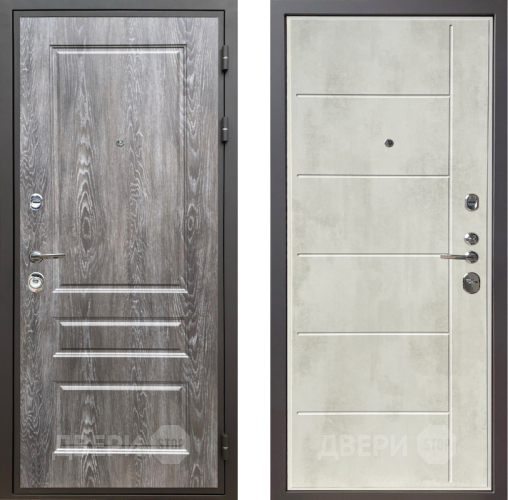 Входная металлическая Дверь Шелтер (SHELTER) Комфорт Дуб шале серебро 11 Бетон крем в Котельниках