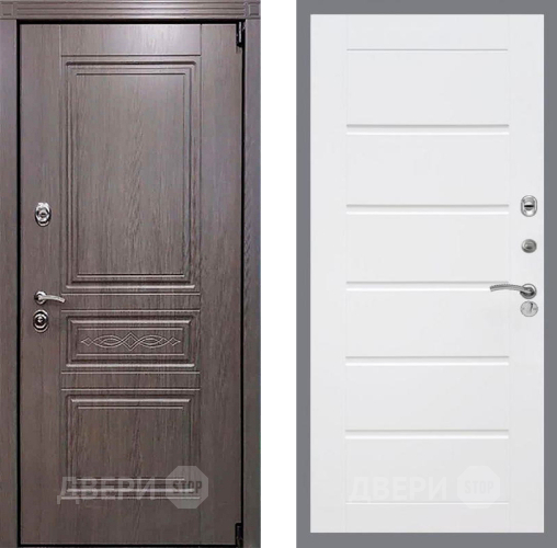 Входная металлическая Дверь Рекс (REX) Пренмиум-S Сити Белый ясень в Котельниках