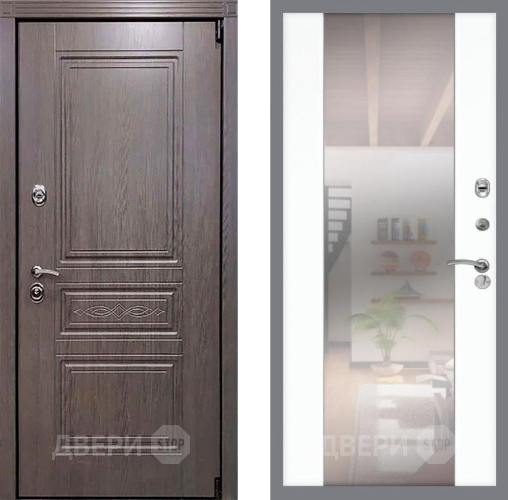 Входная металлическая Дверь Рекс (REX) Пренмиум-S СБ-16 Зеркало Силк Сноу в Котельниках