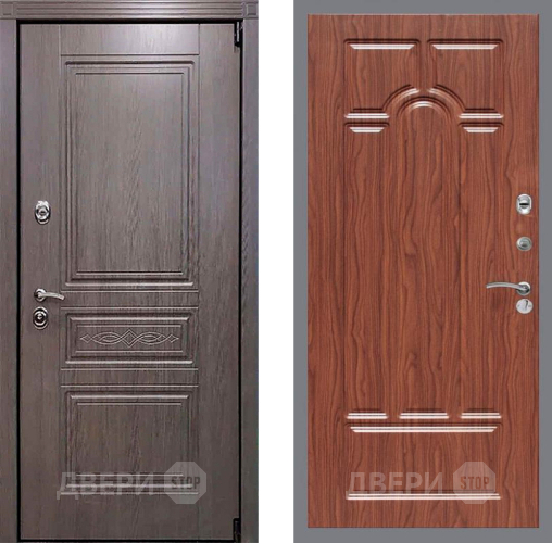 Входная металлическая Дверь Рекс (REX) Пренмиум-S FL-58 орех тисненый в Котельниках