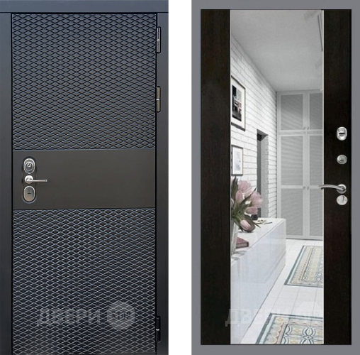 Входная металлическая Дверь Стоп БЛЭК CISA Зеркало СБ-16 Венге в Котельниках