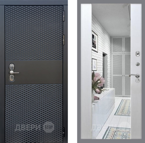 Входная металлическая Дверь Стоп БЛЭК CISA Зеркало СБ-16 Лиственница беж в Котельниках