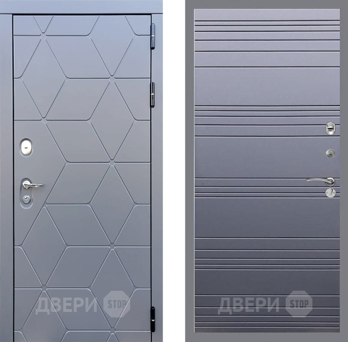 Входная металлическая Дверь Стоп КОСМО Лайн Силк титан в Котельниках