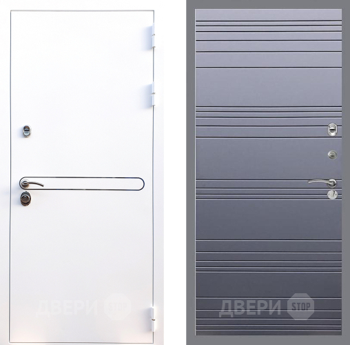 Входная металлическая Дверь Стоп Лайн Вайт Лайн Силк титан в Котельниках