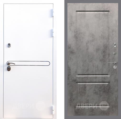 Входная металлическая Дверь Стоп Лайн Вайт ФЛ-117 Бетон темный в Котельниках