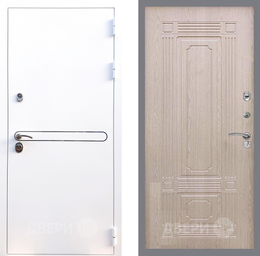 Входная металлическая Дверь Стоп Лайн Вайт ФЛ-2 Беленый дуб в Котельниках