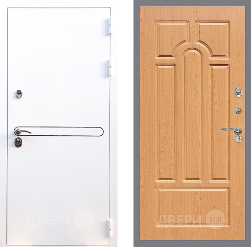 Входная металлическая Дверь Стоп Лайн Вайт ФЛ-58 Дуб в Котельниках