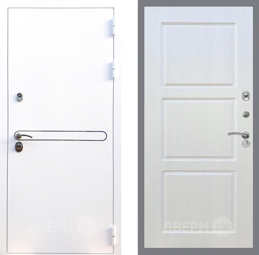 Входная металлическая Дверь Стоп Лайн Вайт ФЛ-3 Лиственница беж в Котельниках