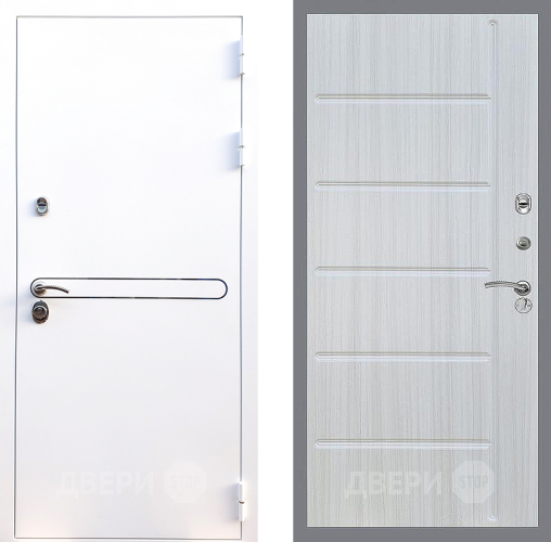 Входная металлическая Дверь Стоп Лайн Вайт ФЛ-102 Сандал белый в Котельниках