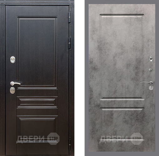 Входная металлическая Дверь Стоп МЕГАПОЛИС ФЛ-117 Бетон темный в Котельниках