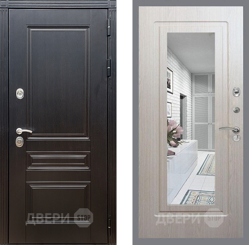 Дверь Стоп МЕГАПОЛИС Зеркало ФЛ-120 Беленый дуб в Котельниках