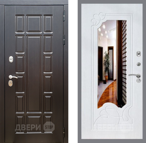 Дверь Стоп НЬЮ ЙОРК ЗкркалоФЛ-147 Ясень белый в Котельниках