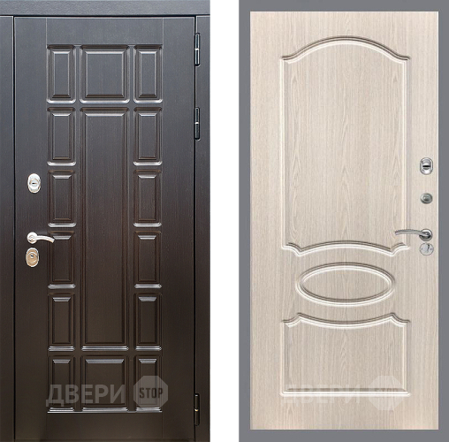 Входная металлическая Дверь Стоп НЬЮ ЙОРК ФЛ-128 Беленый дуб в Котельниках