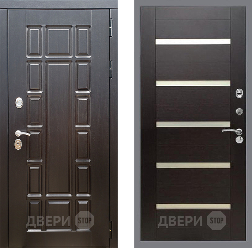 Входная металлическая Дверь Стоп НЬЮ ЙОРК СБ-14 венге поперечный в Котельниках