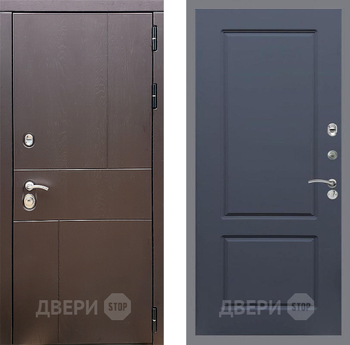 Входная металлическая Дверь Стоп УРБАН ФЛ-117 Силк титан в Котельниках