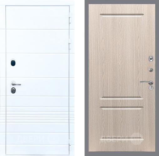 Входная металлическая Дверь Стоп ТРЕНДО ФЛ-117 Беленый дуб в Котельниках