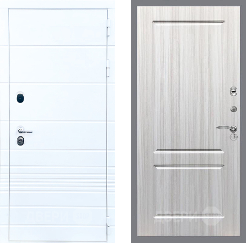 Входная металлическая Дверь Стоп ТРЕНДО ФЛ-117 Сандал белый в Котельниках