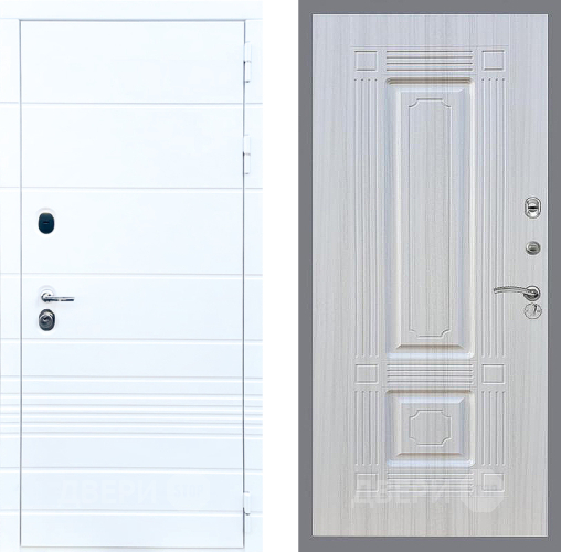 Входная металлическая Дверь Стоп ТРЕНДО ФЛ-2 Сандал белый в Котельниках