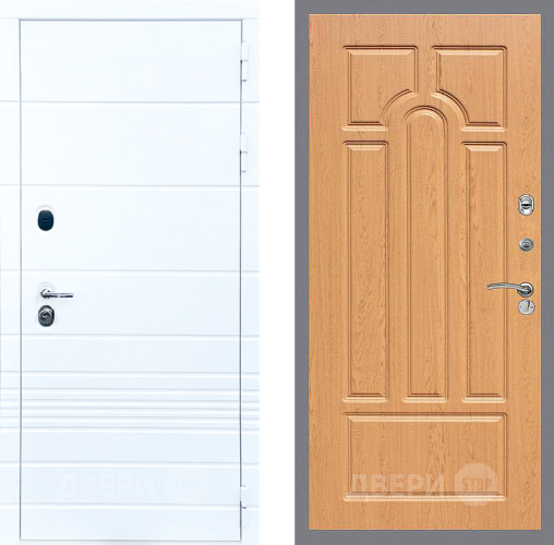 Входная металлическая Дверь Стоп ТРЕНДО ФЛ-58 Дуб в Котельниках