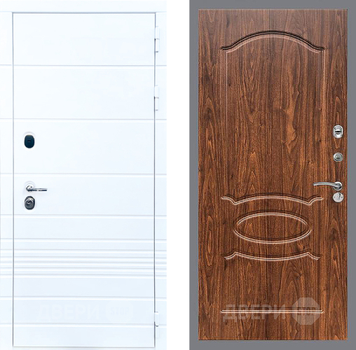 Входная металлическая Дверь Стоп ТРЕНДО ФЛ-128 орех тисненый в Котельниках