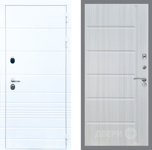 Входная металлическая Дверь Стоп ТРЕНДО ФЛ-102 Сандал белый в Котельниках