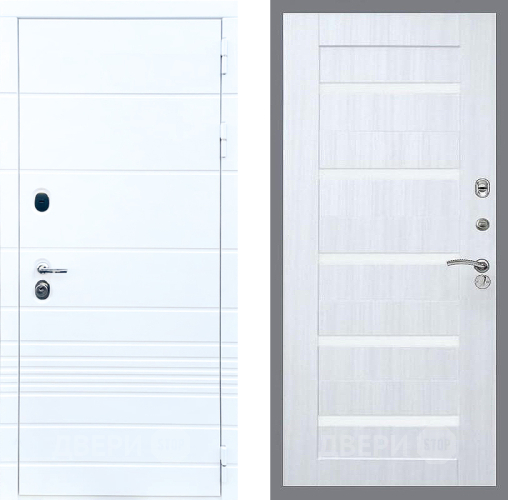 Входная металлическая Дверь Стоп ТРЕНДО СБ-14 Сандал белый в Котельниках