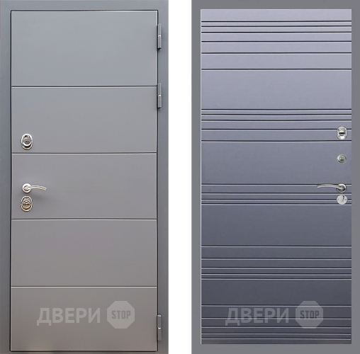 Входная металлическая Дверь Стоп АРТ ГРАФИТ Лайн Силк титан в Котельниках