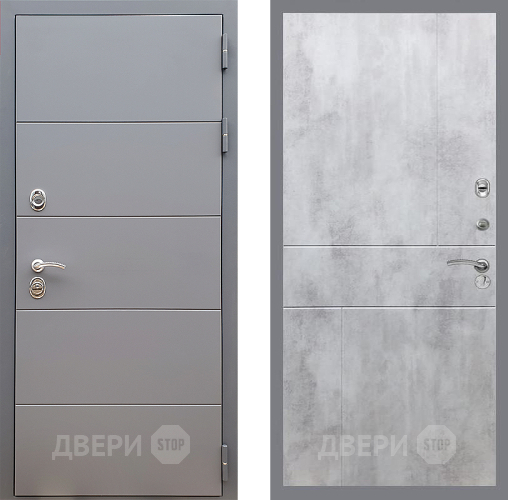 Входная металлическая Дверь Стоп АРТ ГРАФИТ ФЛ-290 Бетон светлый в Котельниках