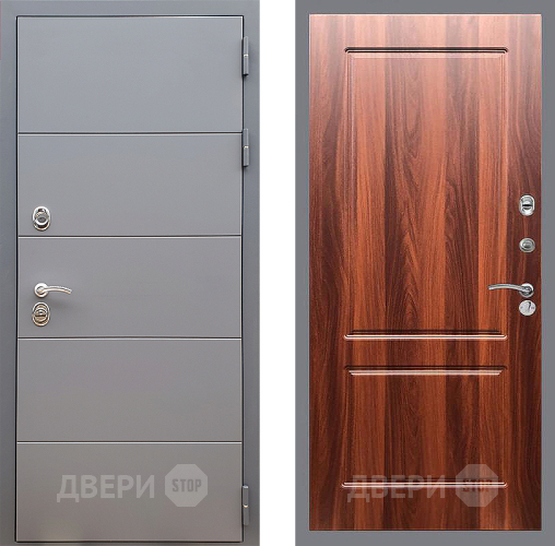 Входная металлическая Дверь Стоп АРТ ГРАФИТ ФЛ-117 Итальянский орех в Котельниках