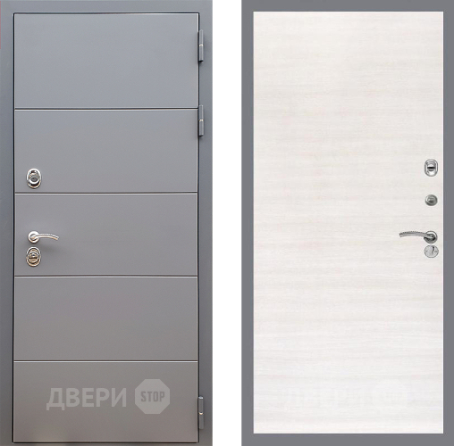 Входная металлическая Дверь Стоп АРТ ГРАФИТ Гладкая Акация светлая в Котельниках